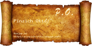 Pinzich Ottó névjegykártya